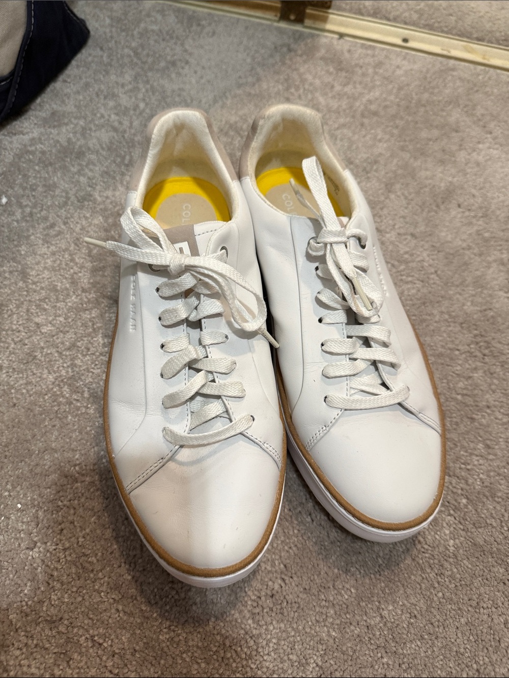 Cole Haan white leather sneakers